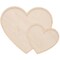 Welled Wood Surface, Hearts Shaped, 11.3" X 9", For Wooden Trays, Crafts And Decorations, Welled Center For Resin Design Or Paint - Decoupage, Engraving, Wood Burning